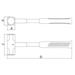 Marreta Oitavada Cabo Tubular p/ Uso Extrapesado 2.000g Tramontina PRO