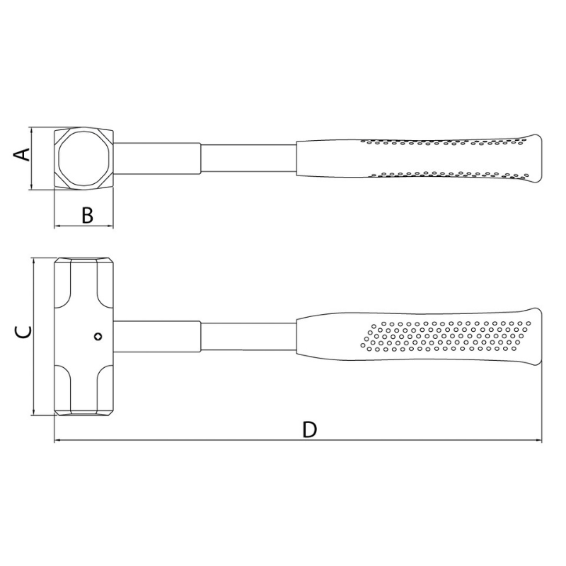 Marreta Oitavada Cabo Tubular p/ Uso Extrapesado 2.000g Tramontina PRO