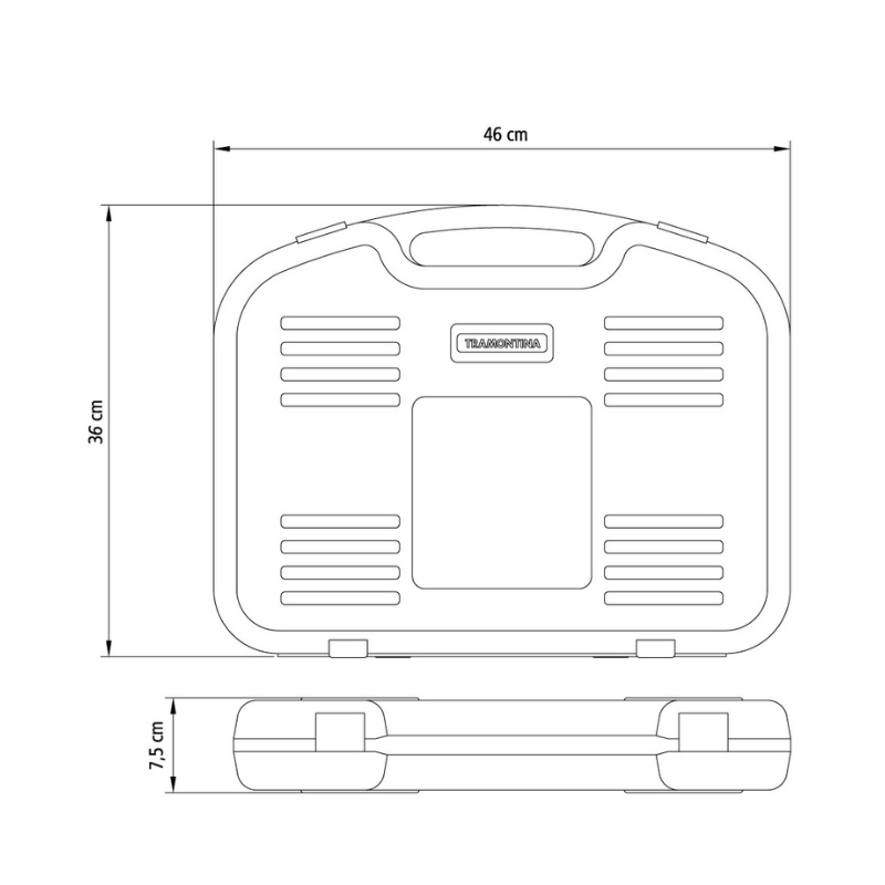 Maleta Kit Ferramentas Manuais Tramontina 65 peças