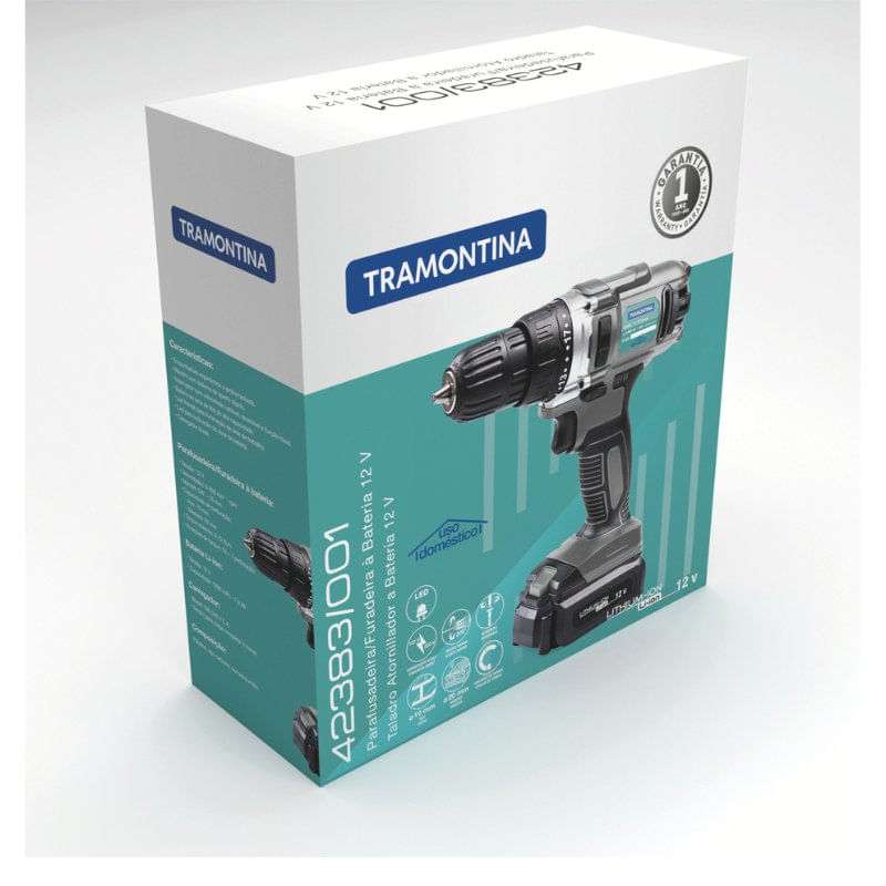 Parafusadeira/Furadeira 12V a Bateria Tramontina | Bivolt