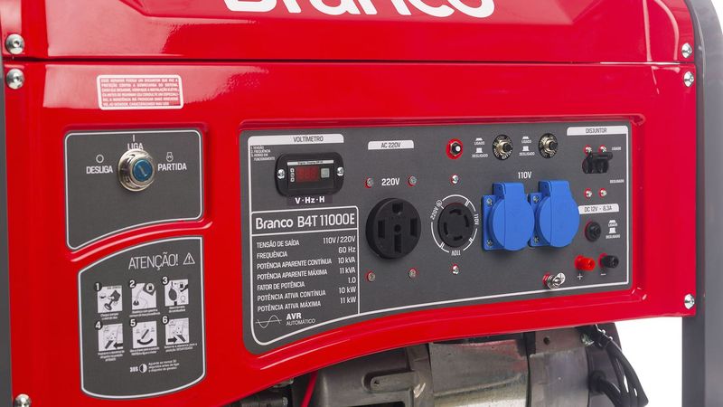 Gerador de Energia à Gasolina B4T8000E Partida Elétrica - Branco