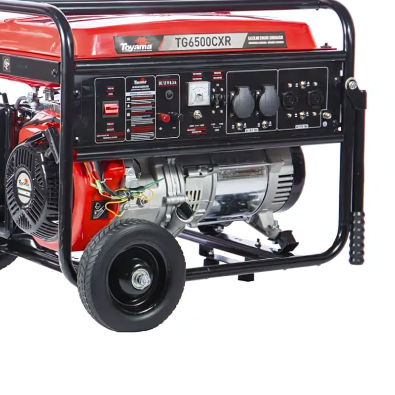 Gerador de Energia á Gasolina TG6500CXR com Rodas 6.0 kVA 230V - Toyama