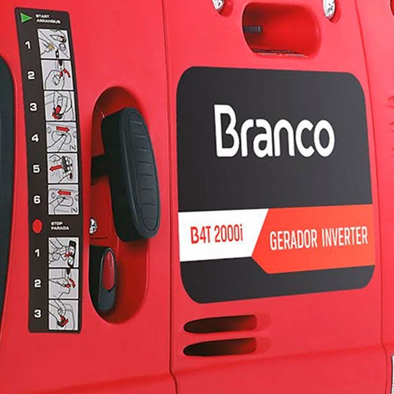 Gerador de Energia à Gasolina Inverter Branco 4T 2,0KVA com Partida Manual -  B4T2000I | 220V