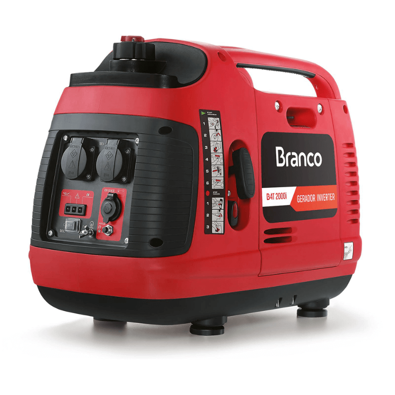 Gerador de Energia à Gasolina Inverter Branco 4T 2,0KVA com Partida Manual -  B4T2000I | 220V