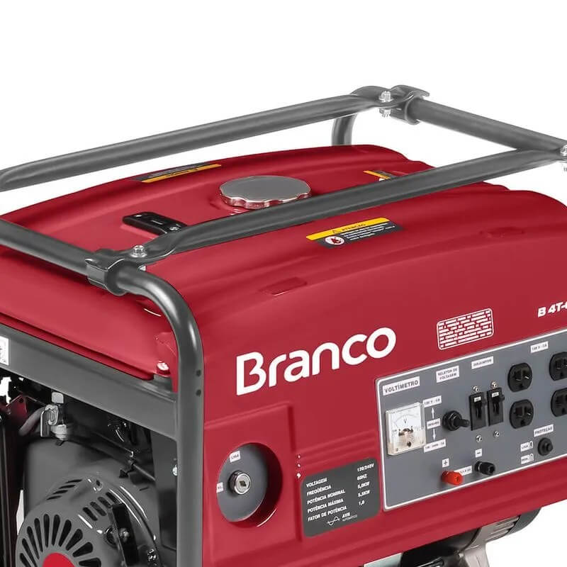 Gerador de Energia à Gasolina B4T-6500 5,5 KVA - Branco
