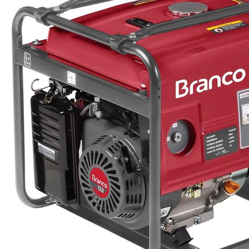 Gerador de Energia à Gasolina B4T-6500 5,5 KVA - Branco