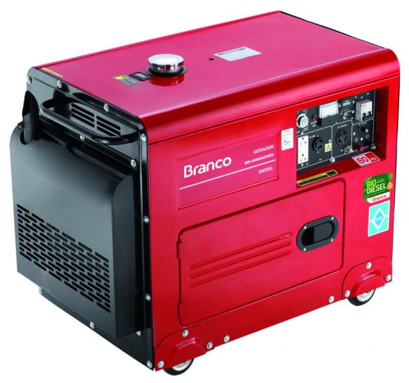 Gerador de Energia a Diesel Monofásico BD-6500SE 4,0 KVA - Branco