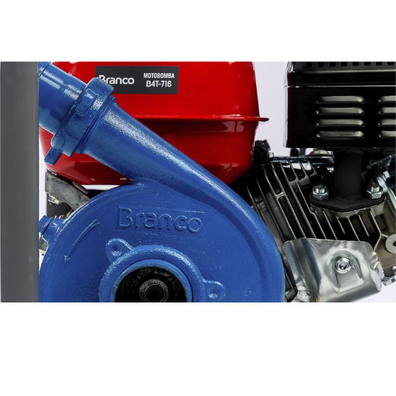 Motobomba A Gasolina Branco B4T-716 6,5cv Partida Manual