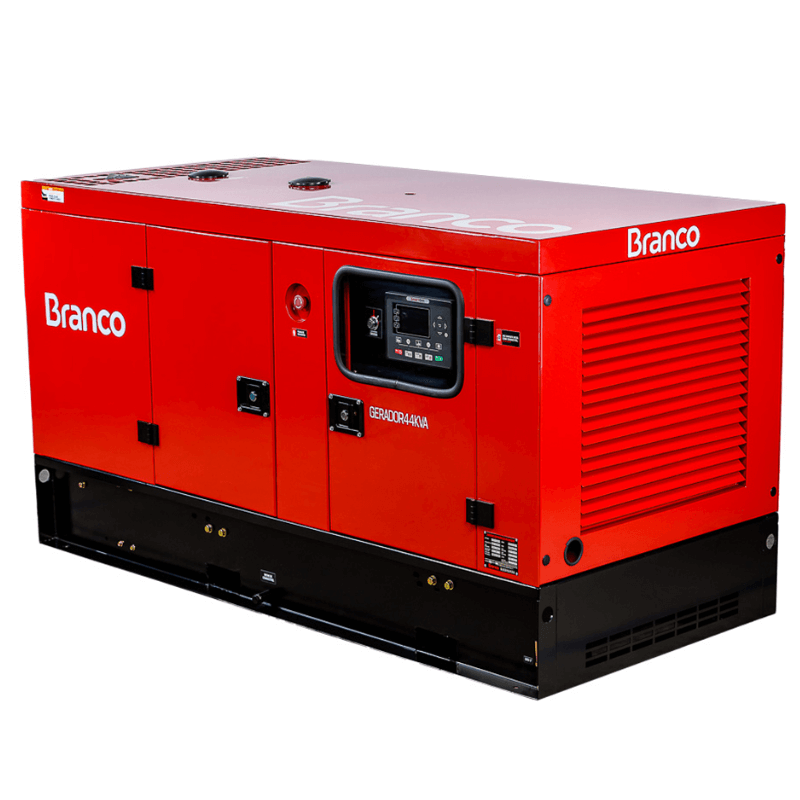 Gerador Cabinado Branco BD-44000 E3S Silencioso c/ ATS | 380V