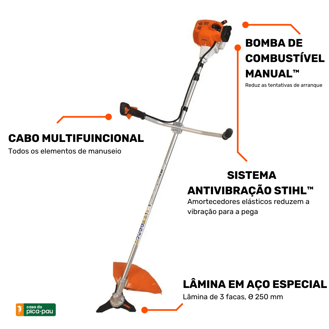 Roçadeira Stihl FS 80 lâmina 3 pontas | Casa do Pica-Pau - Casa do Pica-Pau