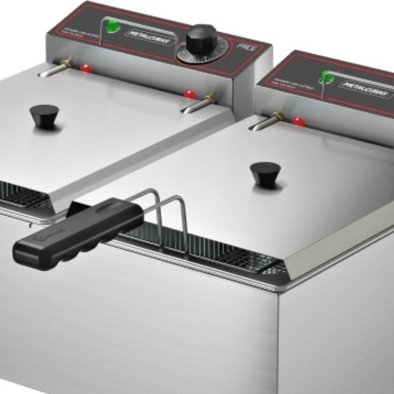 Fritadeira Elétrica 2 Cubas Óleo 10 Litros FRCE 10 Aço Inox | 220V