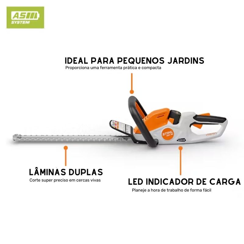 Podador STIHL à Bateria HSA 30 com Carregador + Bateria | 220V