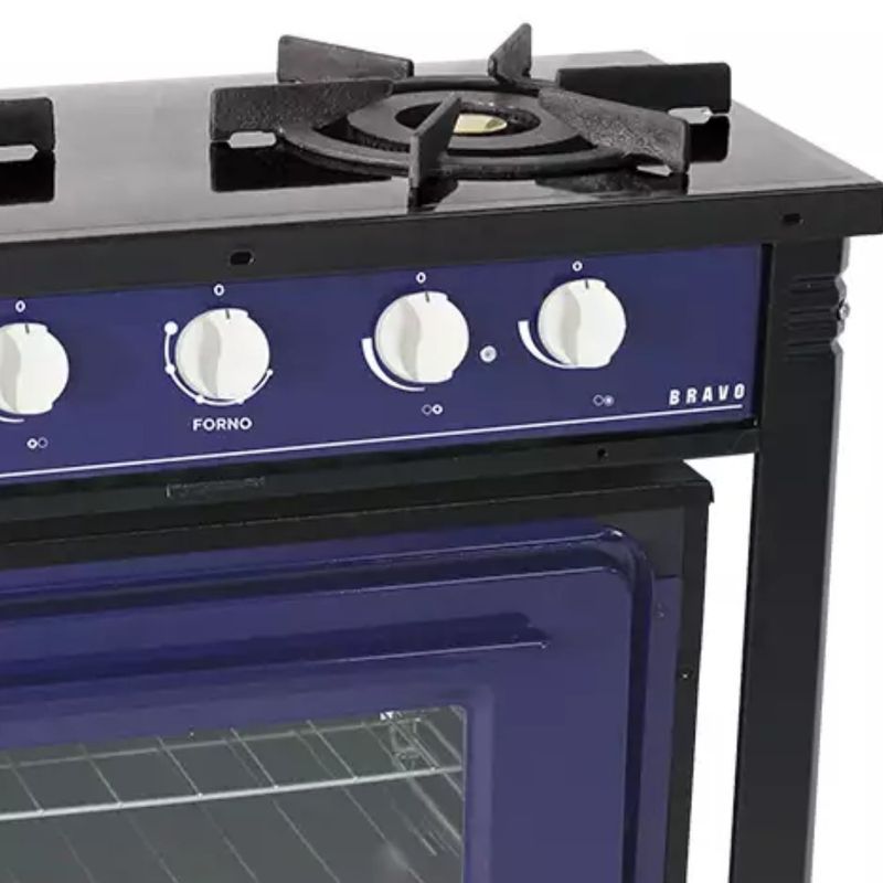 Fogão Industrial Venâncio à Gás Bravo 2 Bocas com Forno Azul