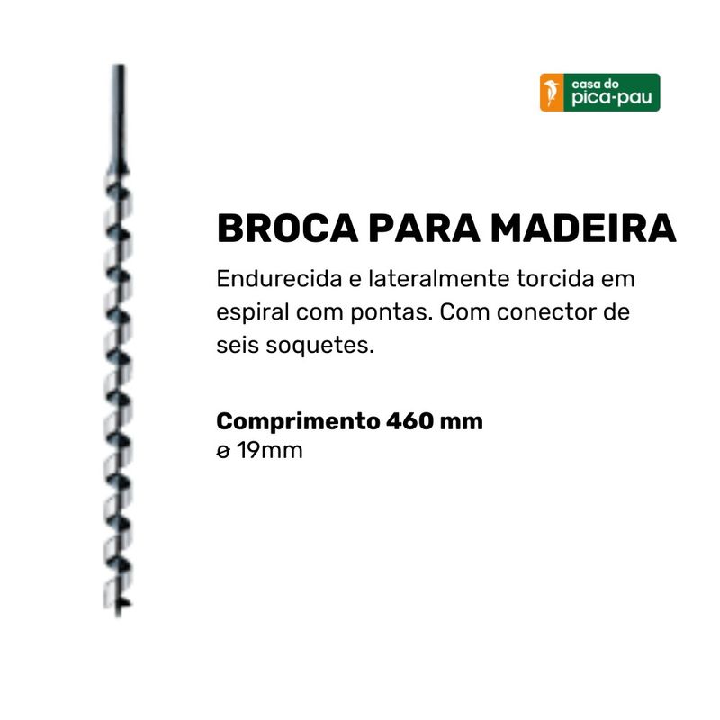Perfurador a combustão STIHL BT 45 com Broca 19x460mm