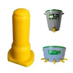 Bico Alimentador Mamadeira Baspan Amarelo Bezerros c/ 4un