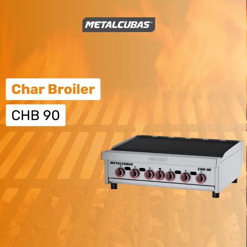 Char Broiler a Gás Metalcubas CHB-90 em aço Inox