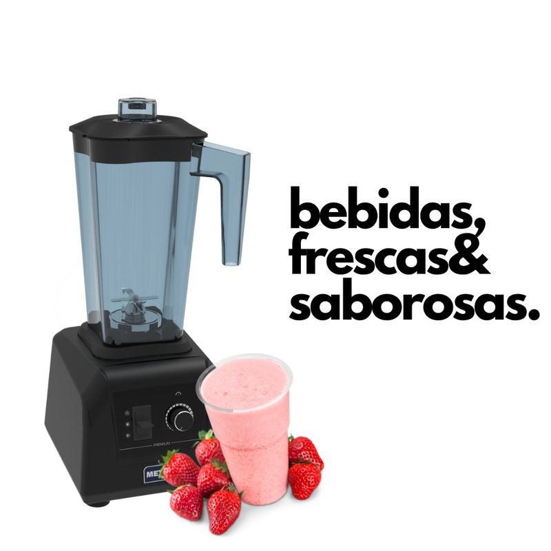 Liquidificador Comercial Metvisa de Alta Rotação 2,8L Blender | 220V