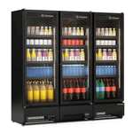 Refrigerador Expositor Gelopar 1468 Litros GCVR-1450 PR com 3 Portas de Vidro | 220V