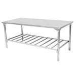 Mesa de Trabalho toda em INOX com Prateleira Inferior 1,40 x 70 cm Inox 430 - INNAL