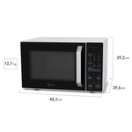 Micro-ondas 27L Midea SmartPlate Branco e Preto  | 220V
