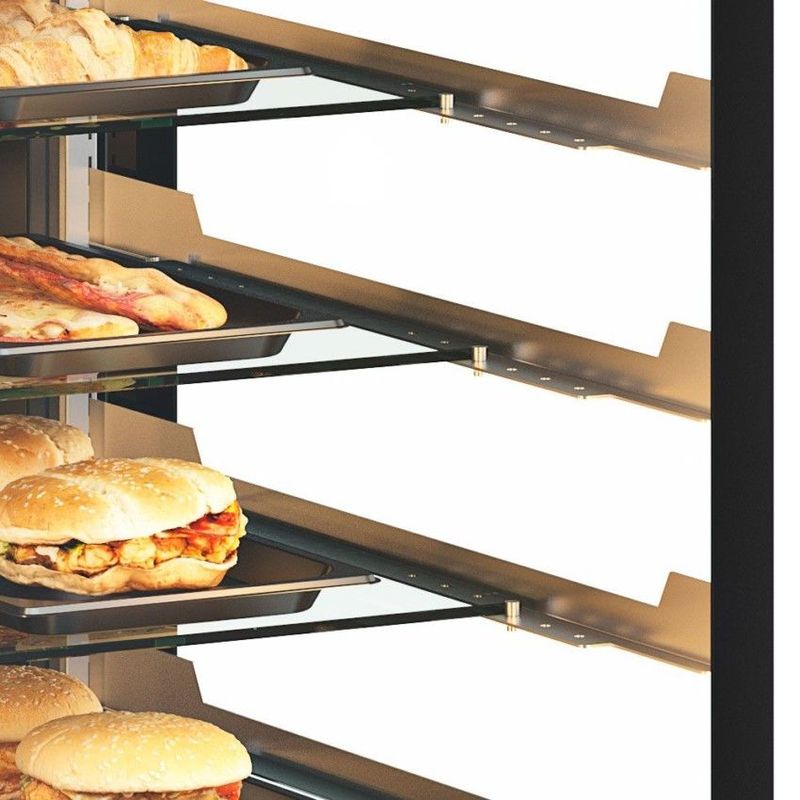 Vitrine Estufa Aquecida Gelopar Linha Gourmet MGEE-070 PR | 220V