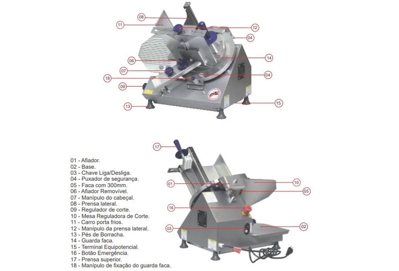 Cortador de Frios Gural AXT-30i Automático | Bivolt