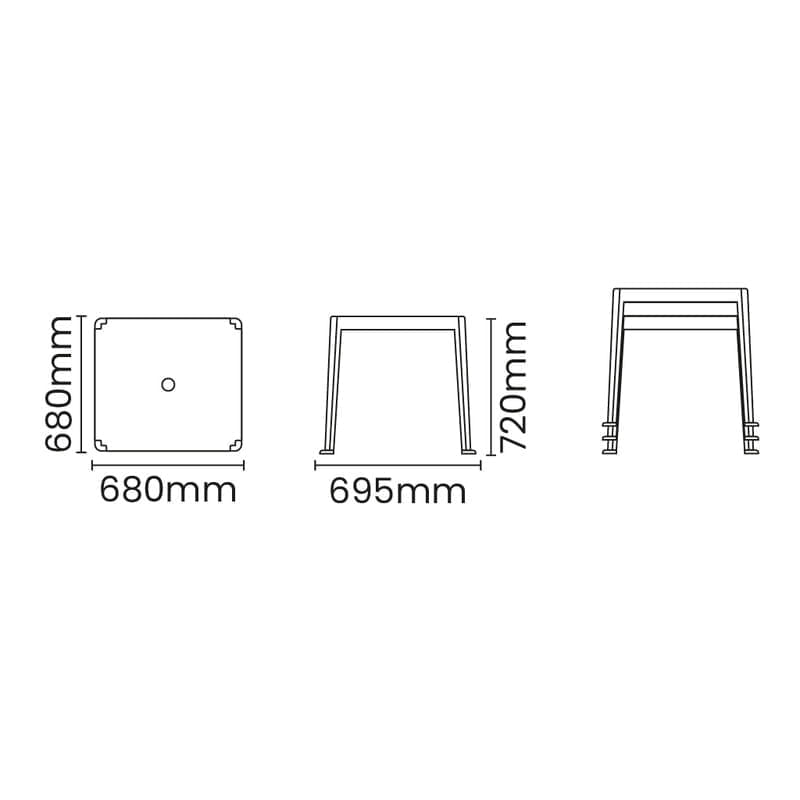 Conjunto Mesa + 4 Cadeiras Tramontina em Plástico Reforçado