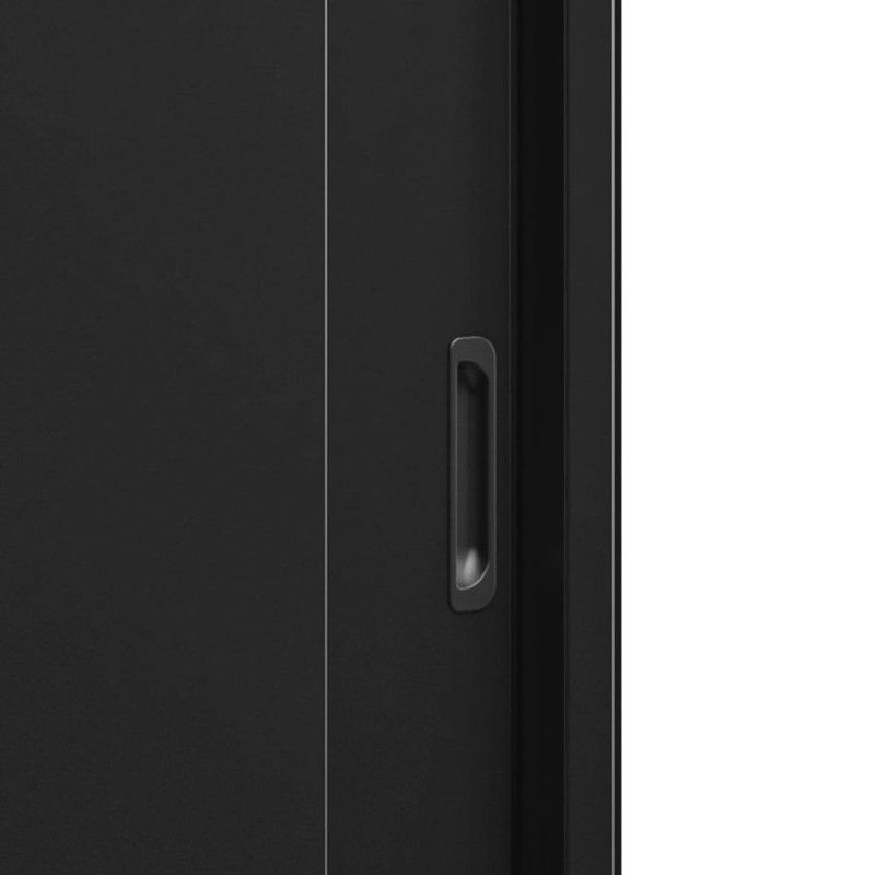 Vitrine Seca/Neutra 2,00m Gelopar Linha Conveniência Gourmet MGEN-200 PR Preta - LED Perimetral + Rodízios