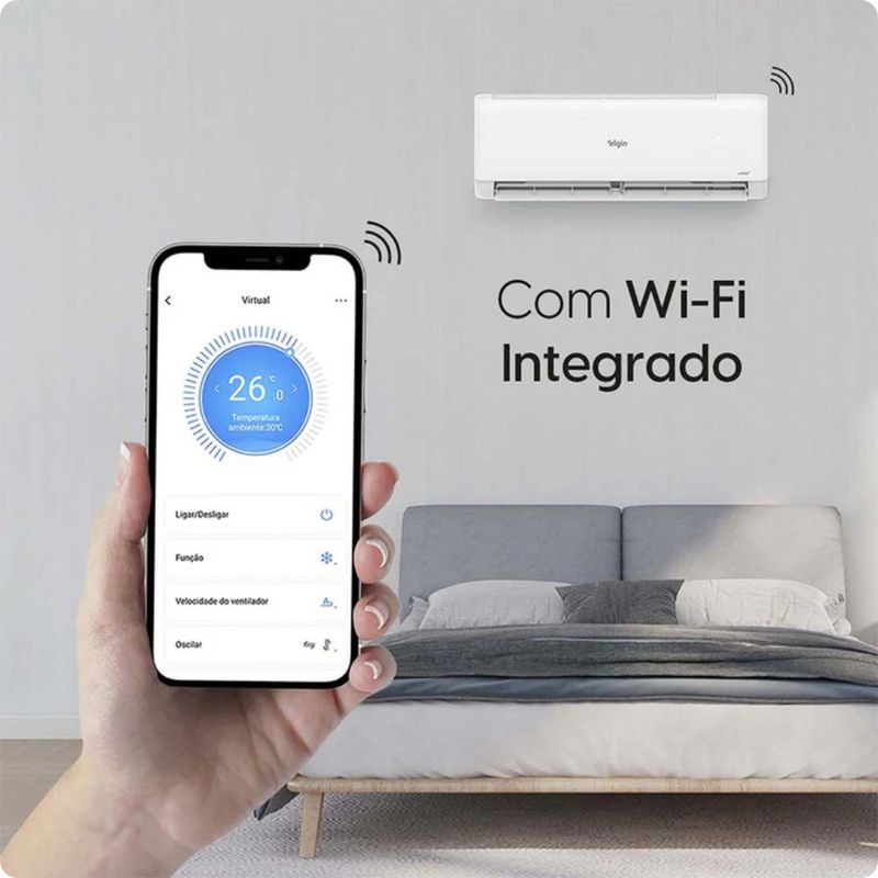 Ar-Condicionado Split Inverter Elgin Eco II 18000 Btus com Wi-Fi Quente e Frio | 220V