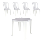 Kit Cadeira e Mesa Tramontina de Plástico Polipropileno Branco