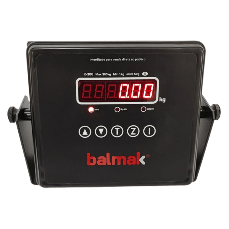 Balança Digital de Plataforma com Bateria Inox Balmak K-300IB-3/S | Bivolt