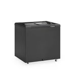Freezer Horizontal Gelopar 210L All Black com Tampas de Vidro e Rodízios | 220V