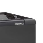 Freezer Horizontal Gelopar 210L All Black com Tampas de Vidro e Rodízios | 220V