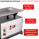 Moedor de Carne CAF 98DS-TI Inox Trifásico 400kg/h | 380V