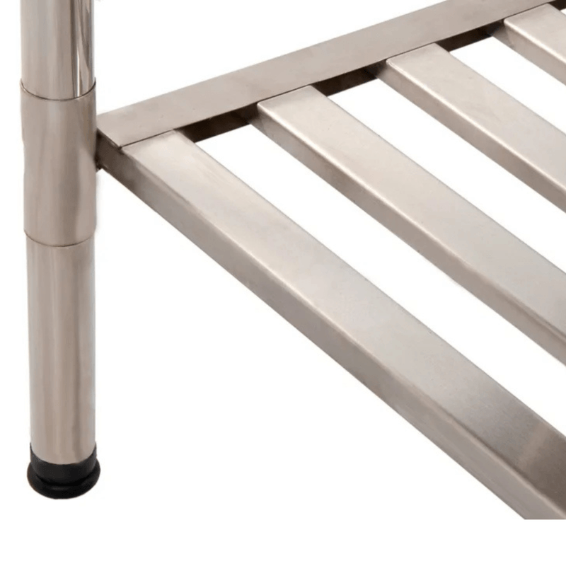 Mesa Inox Multiuso Imeca 120x70xcm com Prateleira
