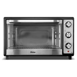 Forno Elétrico Philco 2000W 65L com Lâmpada PFE65 Preto/Inox | 220V