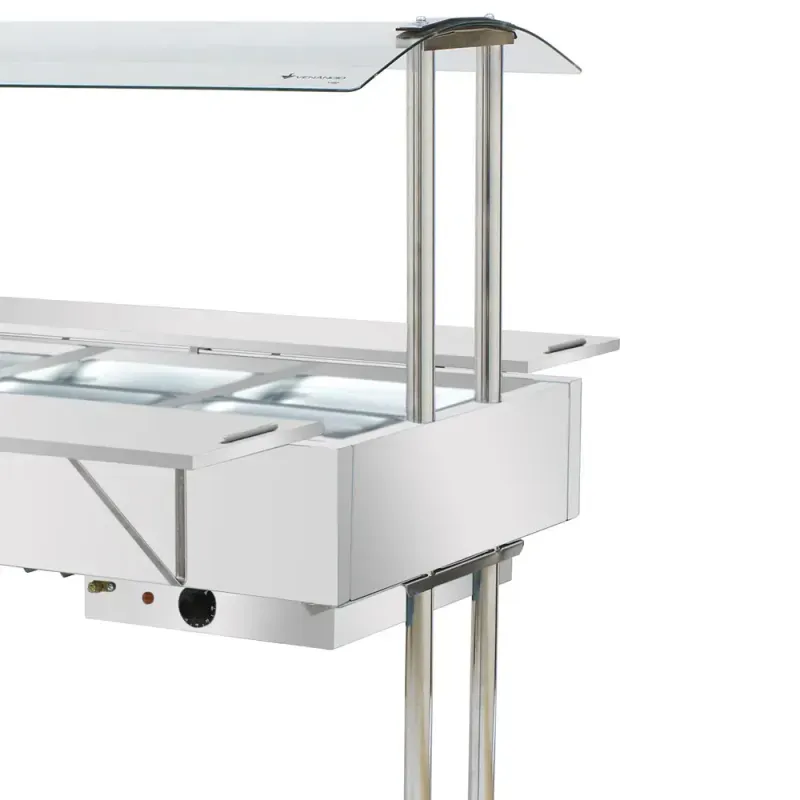 Estufa Aquecida Master Venâncio EA8M 2000W 8 Cubas Inox Vidro Curvo | 220V