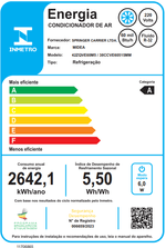 Ar-Condicionado Split Teto 60.000 BTUs Inverter Frio Midea Wi-Fi Alexa | 220V