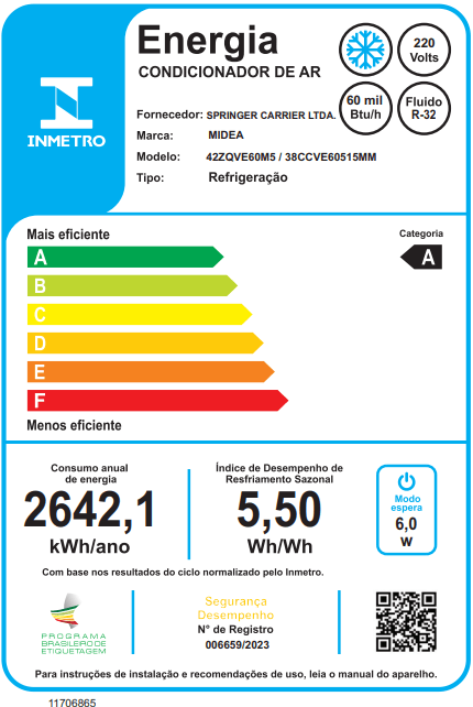 Ar-Condicionado Split Teto 60.000 BTUs Inverter Frio Midea Wi-Fi Alexa | 220V