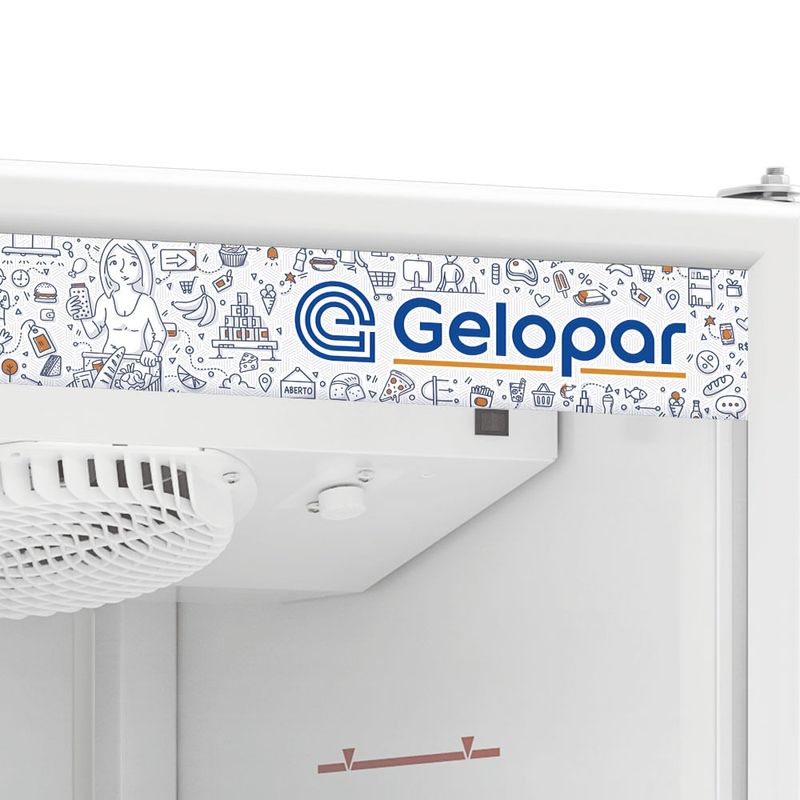 Expositor Vertical Gelopar GRV-57 BR 570L Branco com Iluminação LED | 220V