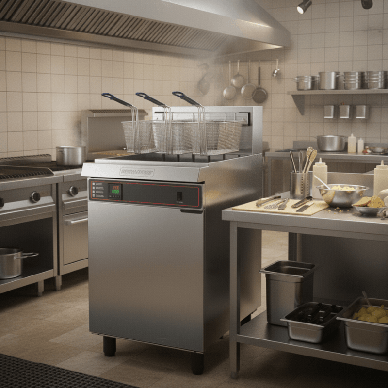 Fritadeira Elétrica Água e Óleo Metalcubas FAO 3 C PRM Inox Digital | 380V
