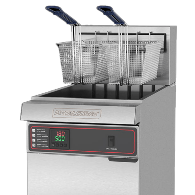 Fritadeira Elétrica Água e Óleo Metalcubas FAO 2C Inox Digital | 380V