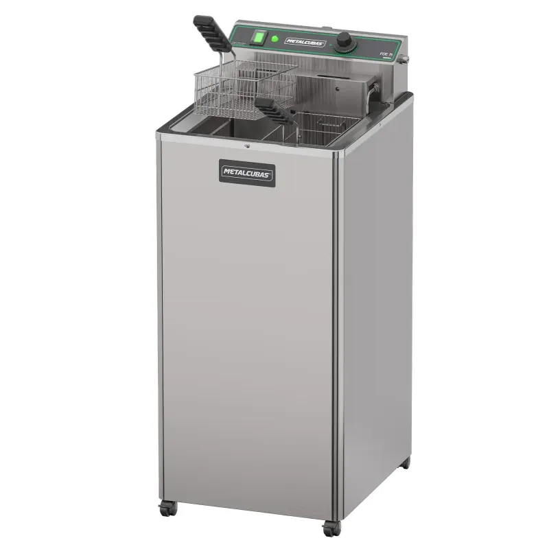 Fritadeira Elétrica 15 Litros Metalcubas FOE 15 8000W Inox Profissional | 220V