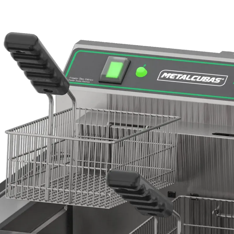 Fritadeira Elétrica 15 Litros Metalcubas FOE 15 8000W Inox Profissional | 220V