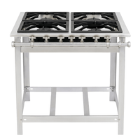 Fogão Industrial Venâncio EI4 Inox 4 Bocas com Forno F70 Inox