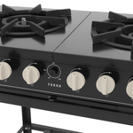 Fogão Industrial 4 Bocas Baixa Pressão Venâncio Bravo BR4B Preto – Gás GLP, Profissional para Cozinha Industrial