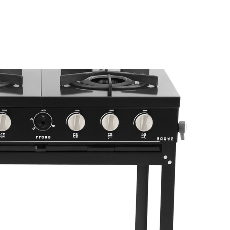 Fogão Industrial 4 Bocas Baixa Pressão Venâncio Bravo BR4B Preto – Gás GLP, Profissional para Cozinha Industrial
