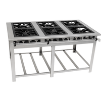 Fogão Industrial a Gás Maxi Inox 6 Bocas Duplas - Venâncio