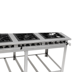 Fogão Industrial a Gás Maxi Inox 6 Bocas Duplas - Venâncio