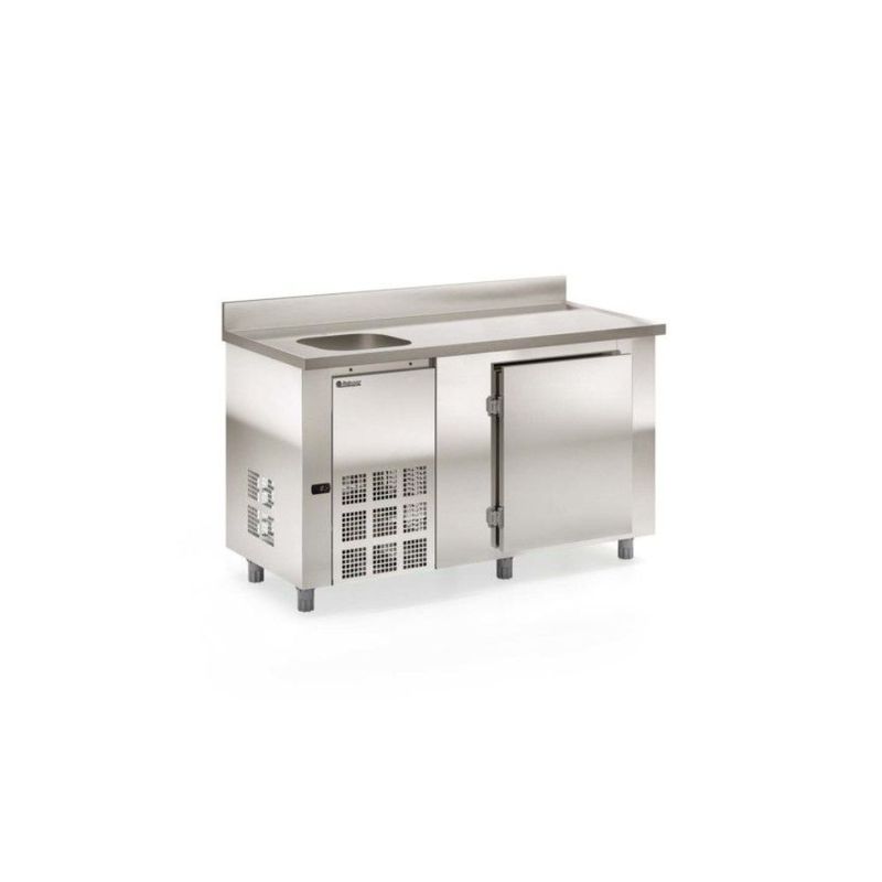 Balcão Refrigerado de Encosto Gelopar GBFE-150 Inox com Cuba e Ar Forçado |